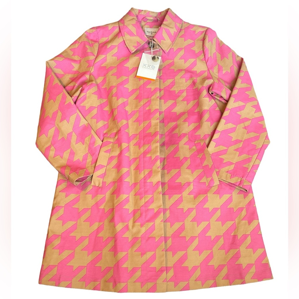 Isaac Mizrahi Pink and Yellow Trench Coat
